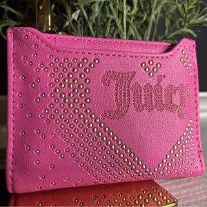 Juicy Couture “Lovely Day” Bifold Wallet NWT | Juicy Pink Studded Card Case Set